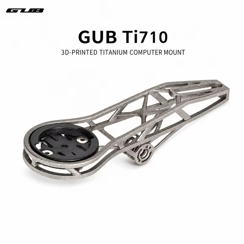 GUB Ti710 3D Printed Titanium Alloy Bicycle Computer Extended Bracket Suitable For Garmin Universal Base With Gopro Lamp Holder