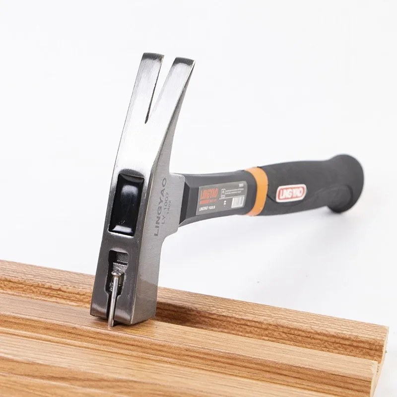 

High Carbon Steel Claw Hammer Anti-skid Shock-proof Professional Hammer Construction Site Hardware Tool Plastic-covered Handle
