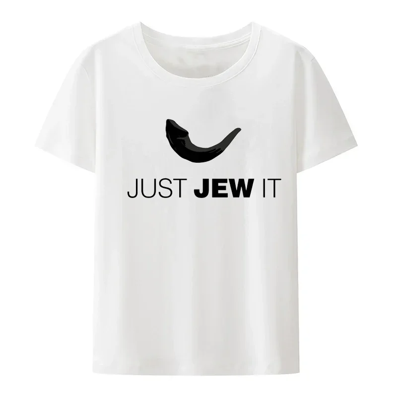 men Clothes Anime T-shirt Ropa Mujer Comics Gift Xxx Just Jew It - Funny Jewish Shofar Shirt Female Clothing Aesthetic Pattern