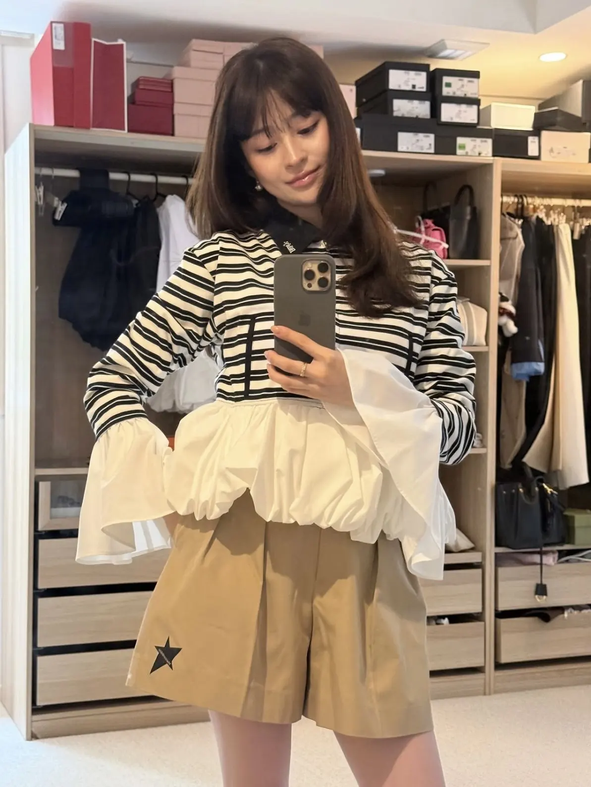 New Product Japanese Style Spring Autumn T Shirt Women Casual Tshirt Long Sleeve T-Shirts Splicing Elegant Top for Women