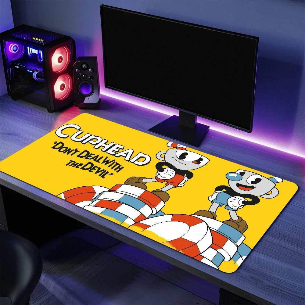 لوحة ماوس مضادة للفرش Nin Home Game C-Cuphead مخصص مريح مكتب تبادل لاطلاق النار المطاط كبير حصيرة مكتبية لوحة المفاتيح الكمبيوتر عدم الانزلاق