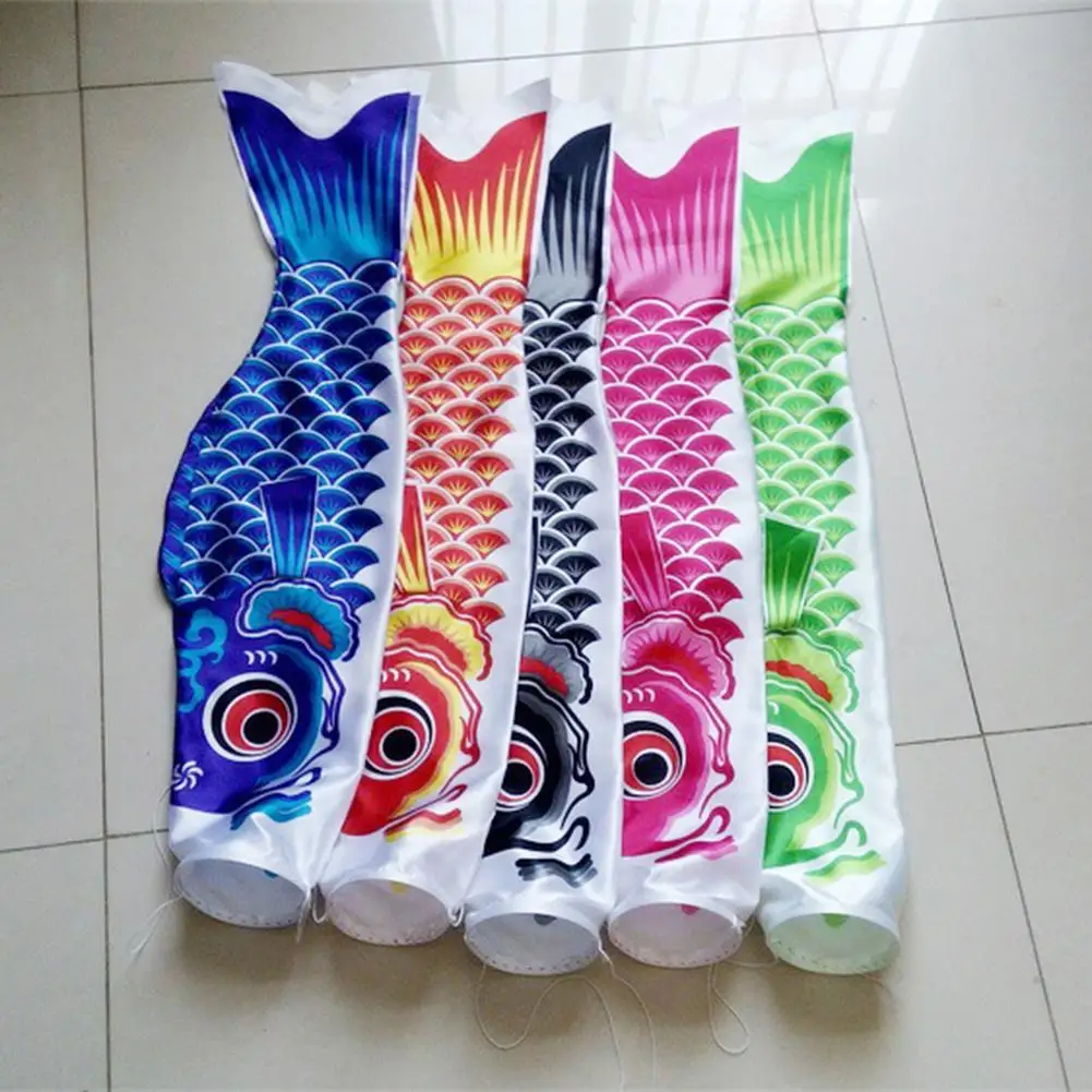 Japanese Carp Windsock Weather-resistant Cartoon Dragon Boat Carp Windsock Streamer Festival Accessory Fish Flag Koinobori Kite