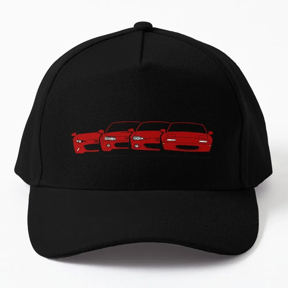 The four generations of the mythical red Japanese roadster Baseball Cap Anime Luxury Brand Hat For Women 2023 Men'S