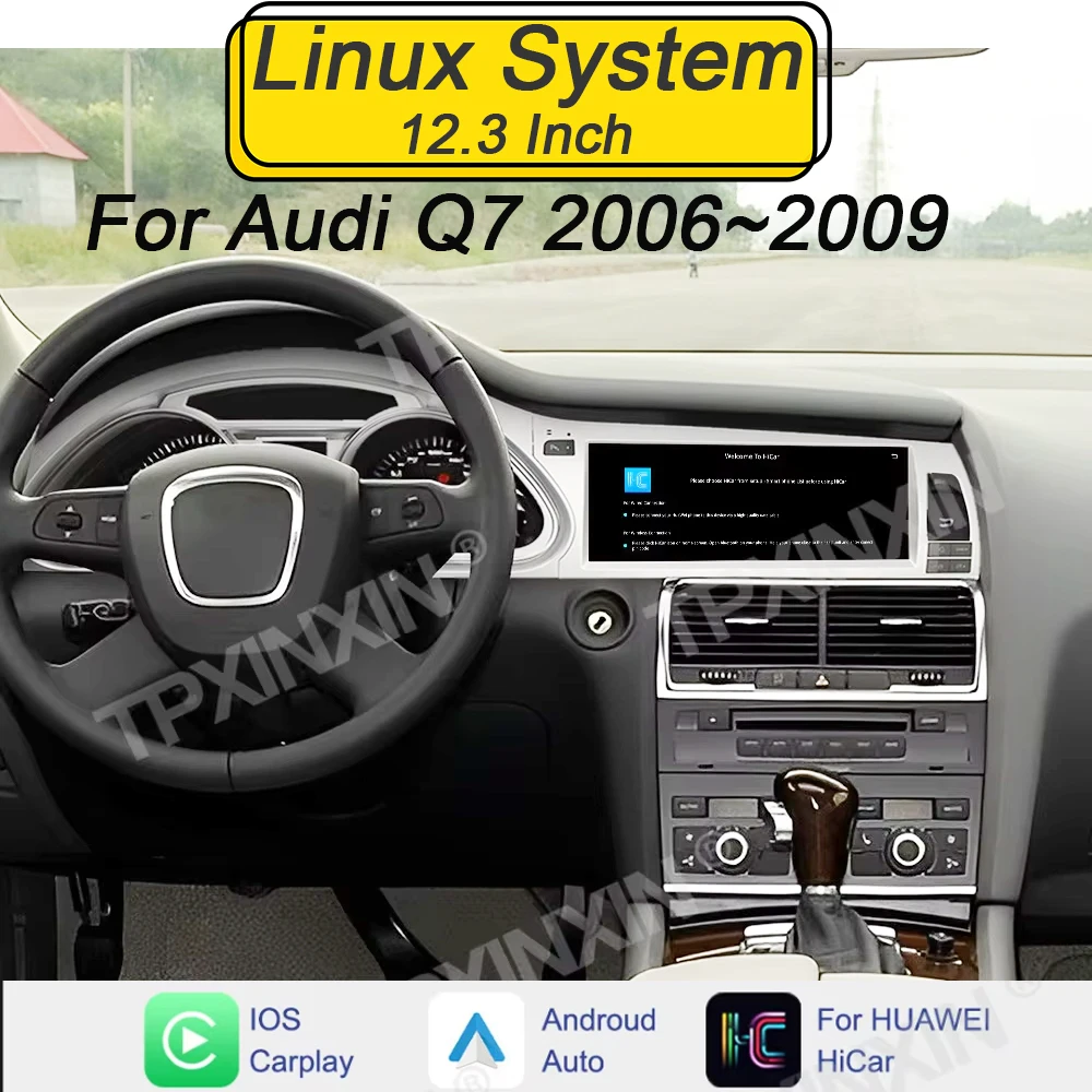 

10.25 Inch Linux System For Audi Q7 2006 2007 2008 2009 Upgrade Wireless CarPlay Android Auto HiCar The Original Car Mirror Link