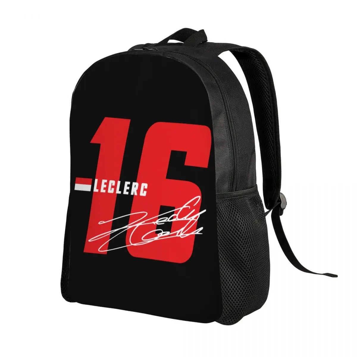 Custom LEC16 Racing Driver Signature Travel Backpack Women Men School Computer Bookbag Motorsports College Student Daypack Bags