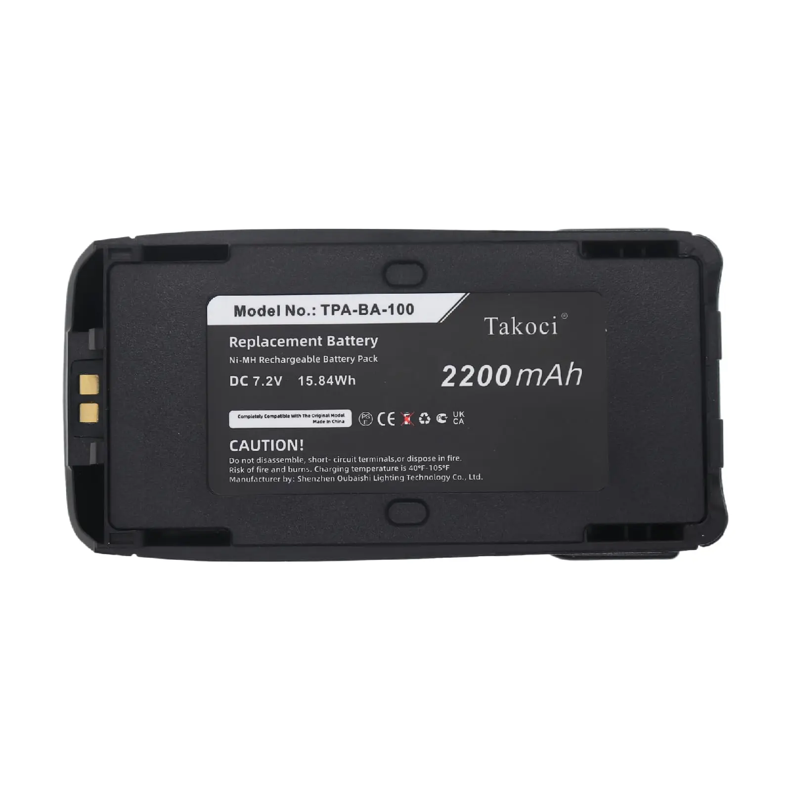 

Replacement Battery for Tait TP8100, TP8110, TP8115, TP8120, TP8135, TP8140, TP9300,TP9400 T03-00011-CAAA,TPA-BA-100,TPK-BA-100