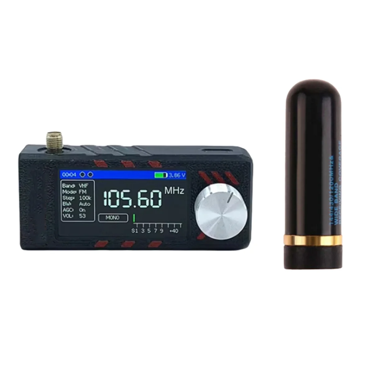 

B74A SI4732 Full Band Radio ATS MINI PRO 0.5-108mhz LSB USB AM FM FM/AM ESP-32-S3 Radio with Antenna HF SW MW VHF Radio