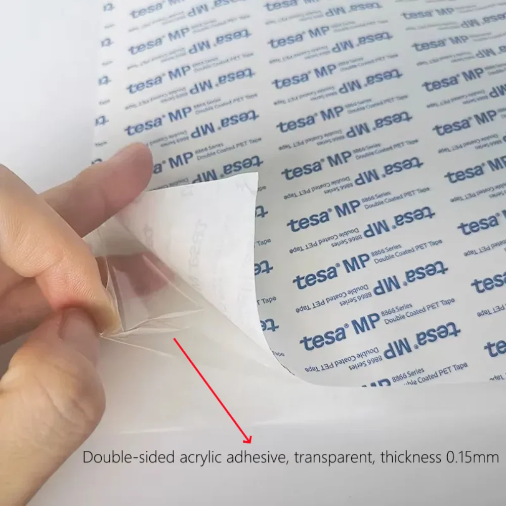 A4 Size,tesa 88663 double coated PET tape,transparent acrylic adhesive tape,Thickness 0.15mm