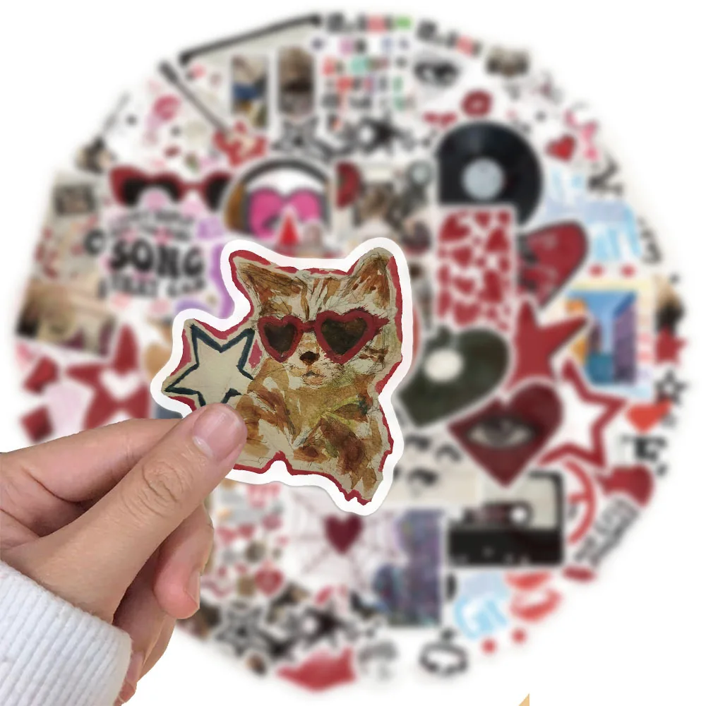 50PCS Downtown Y2K Stickers Trendy Guitar Suitcase Phone Case Laptop Decoration Waterproof Stickers