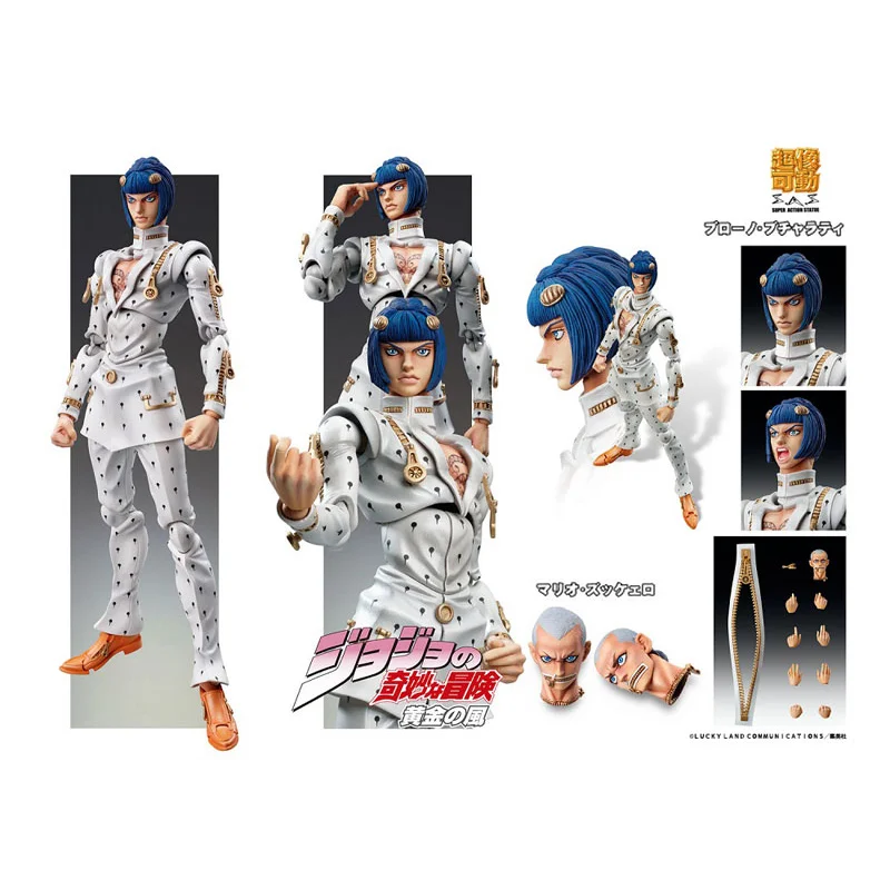 In Stock Medicos Super Action Statue Sticky Fingers JoJo Bizarre Adventure Part5 16cm Movable Action Figure Collectible Model
