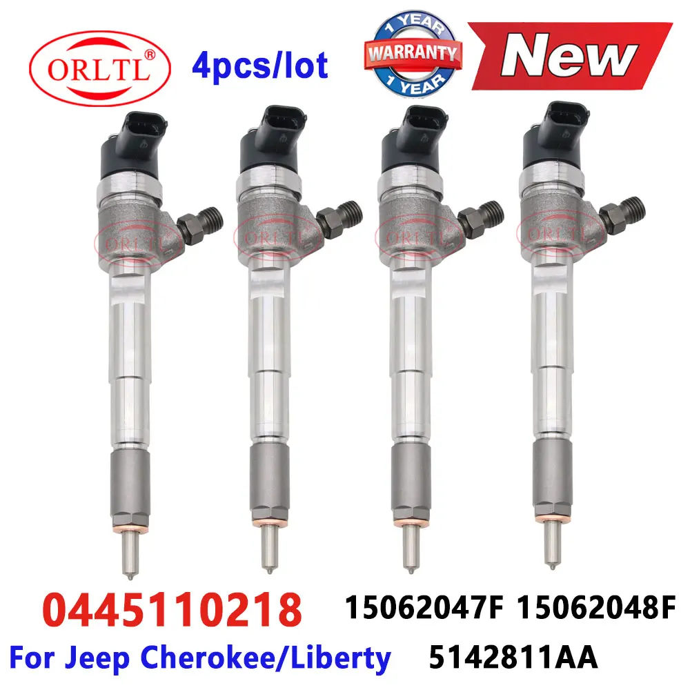 4 PCS New 0445110218 Common Rail Injector Nozzle 0 445 110 218 Diesel Inyector 0445 110 218 for Bosch JEEP 5142811AA 05142811AA