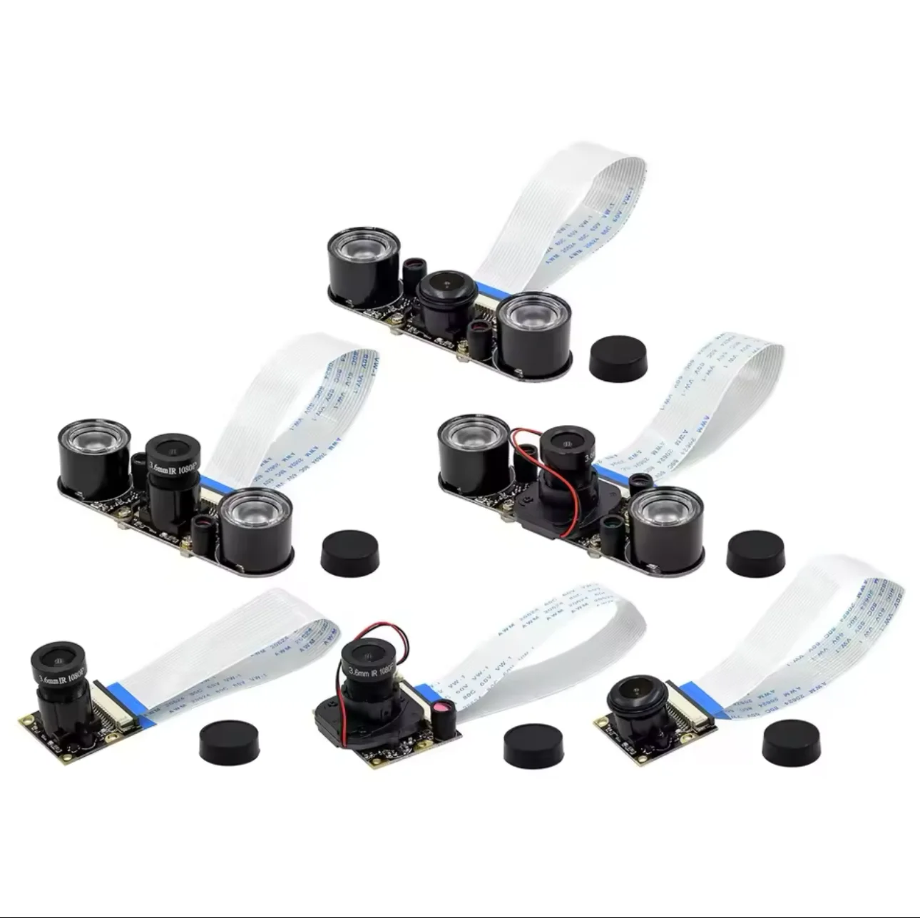 Raspberry Pi 4 Night Vision Fisheye Camera 5MP OV5647 70/95/160 Degree Focal Adjustable Camera for Raspberry Pi 3 Model B