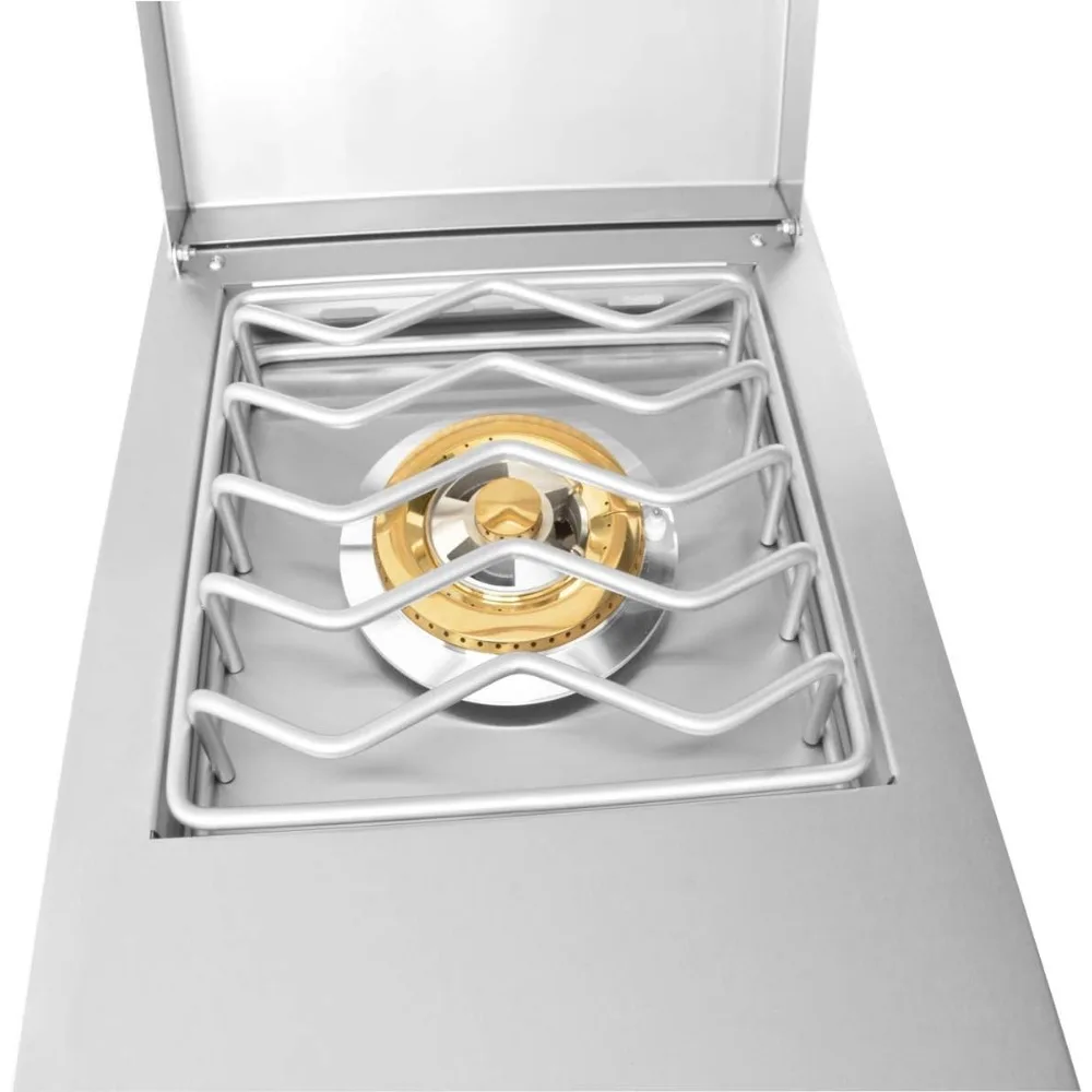 Built-in Stainless Steel Side Burner for Outdoor Kitchen - Natural Gas Only