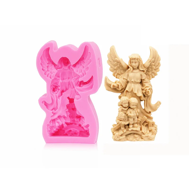 GJ-258 Angel Goddess Statue Silicone Mould Crafts Resin Ornament Mould Home Decoration Pottery Ornament Moulds