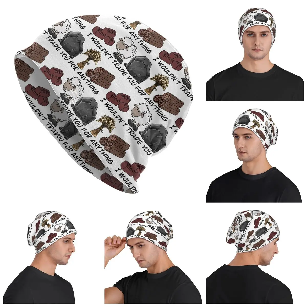 I Wouldn't Trade You For Anything - Catan Skullies Beanies Hats Warm Autumn Winter Cap Knitted Bonnet Caps for Unisex Adult
