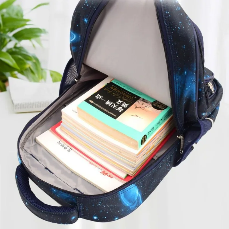 Primary School Student Schoolbag Grade One to Six Boy Burden Reduction Spine Protection Ultra Light Boy Large Capacity Backpack