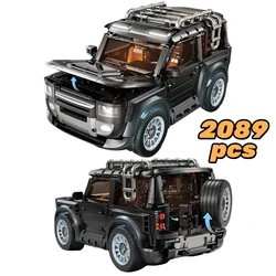 2089 PCS Technical 1:8 Off-road Defender Sports Car building blocks Model Set MOC 42110 Vehicle Toys Bricks for Boys Adult Gifts