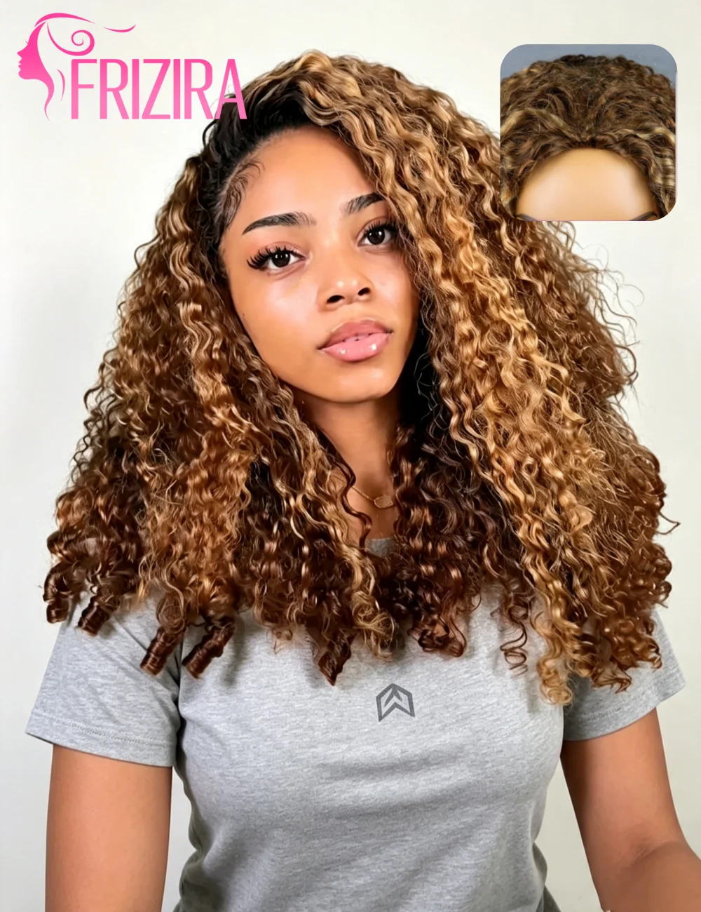 3-in-1 Machine Burmese Curly Half Wig Human Hair Drawstring P427 Highlight Wear And Go Glueless Half Head Wigs For Women 16-38 Inch Genuine