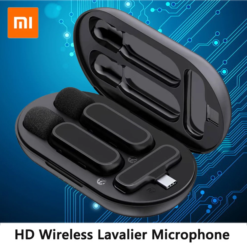 Xiaomi Mijia Wireless HD Radio Live Microphone Noise Cancel Dual Mic 20 Meters for Mobile Phone Tiktok Short Video Recording