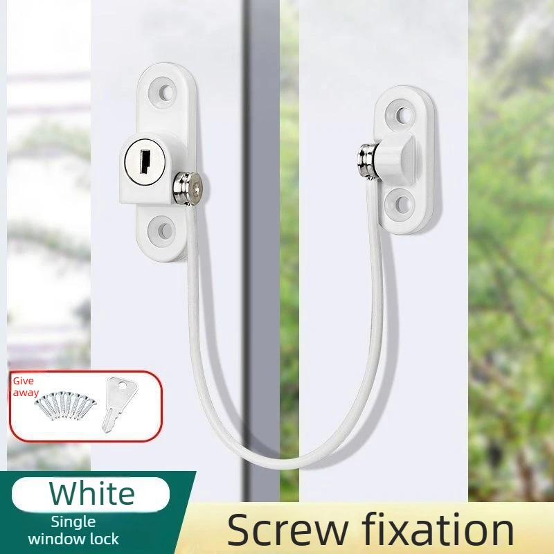 

For Security Protection Child Safety Lock Window Lock Stainless Steel Cable Use Screws To Fix Baby Safety Accessories