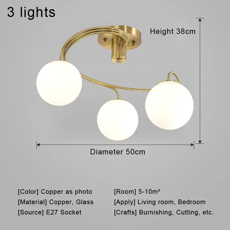 Creatieve plafondhanglamp Noordse kroonluchter Led-lamp Woonkamer Glas Lichtpunt Home Decor Slaapkamerverlichting