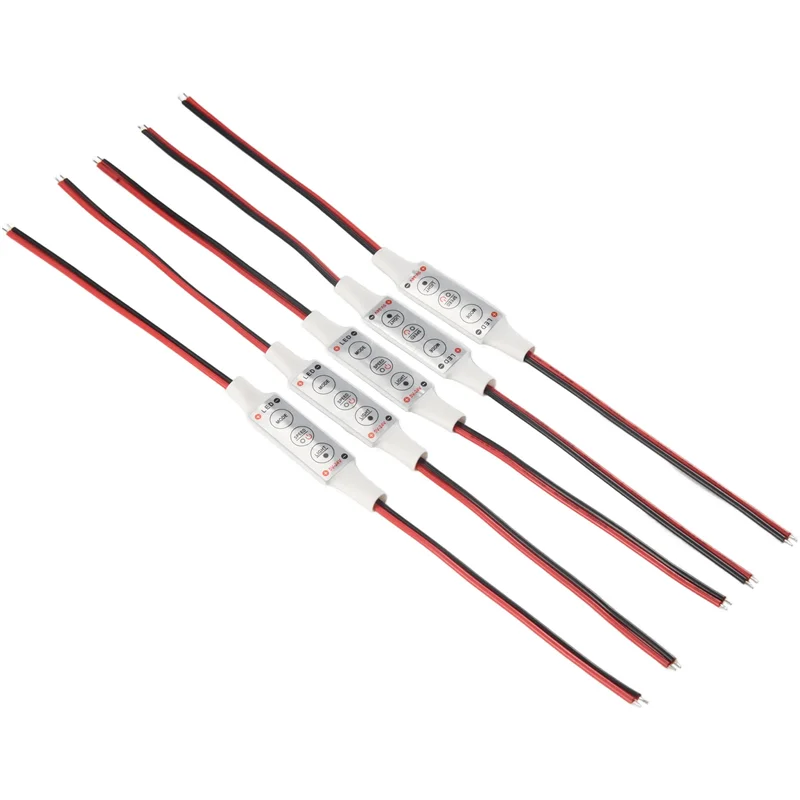 ABFI 5 X 12V โมดูลควบคุมแบบมีสายพร้อมแฟลช Strobe สําหรับรถยนต์หรือในครัวเรือน LED Strip/Bulbs