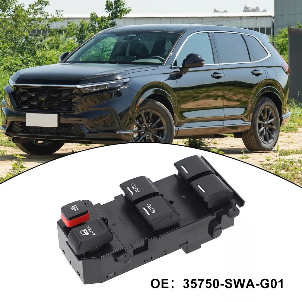 

For CRV 2008-2011 For Honda CRV Left Front Window Switch Electric Power Window Switch Black Easy Installation High-strength