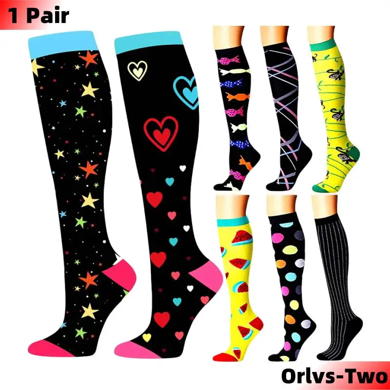 58 Styles Quality Unisex Compression Stockings Cycling Socks Fit Medical Edema, Diabetes, Varicose Veins, Running Marathon Socks