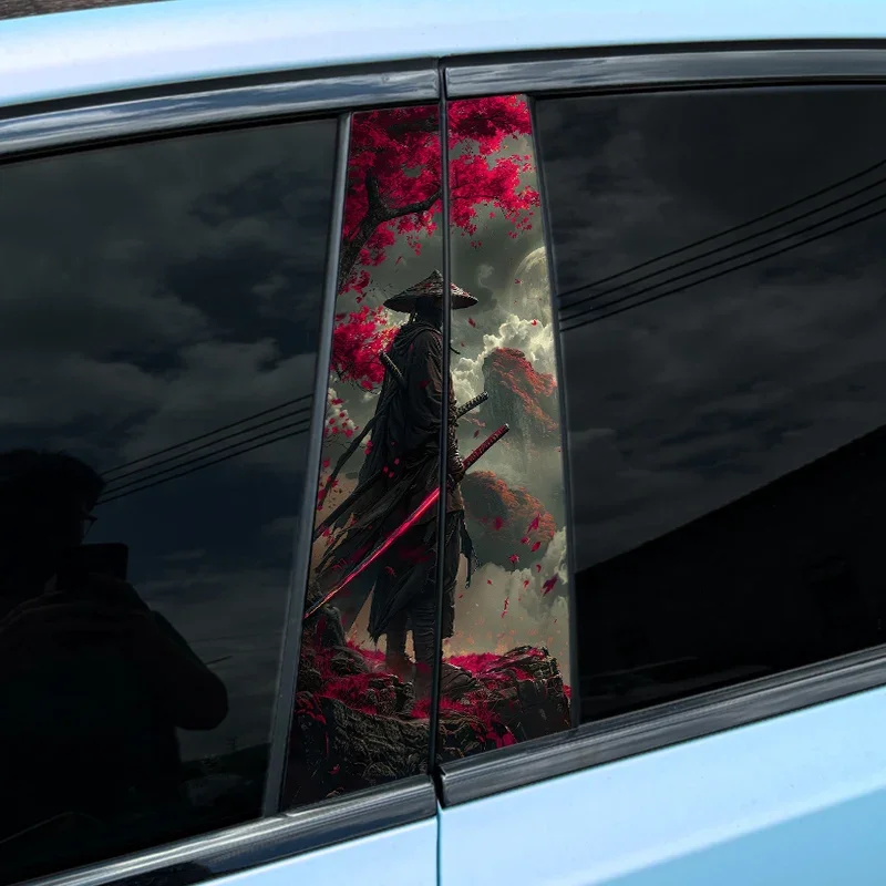 

2PC JDM Samurai Car Stickers DIY Auto Door Pillar Decors for Audi BMW Mercedes Ford VW Toyota Nissan Kia Renault Hyundai Skoda