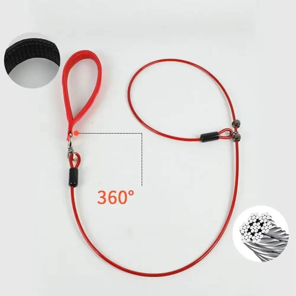 

Colorful Puppy Training Rope Chew Proof Adjustable Length Pet Leash Collar Anti Bite Steel Wire Pet Traction Rope