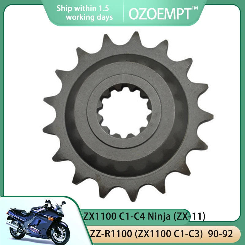 

OZOEMPT 530-17T Motorcycle Front Sprocket Apply to ZX1100 C1-C4 Ninja (ZX-11) 90-93 ZZ-R1100 (ZX1100 C1-C3) 90-92