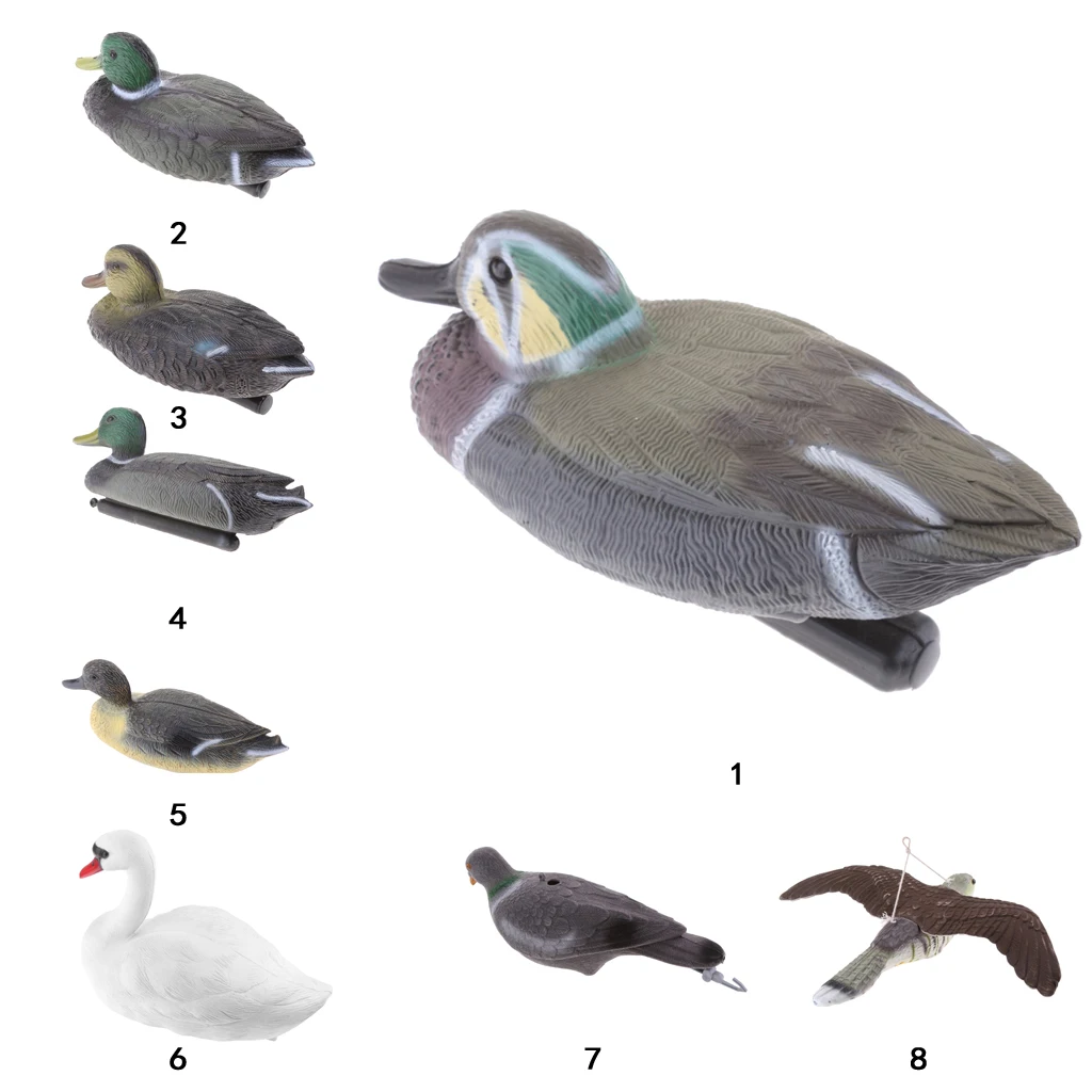 Plastic Mallard Duck Decoy with Floating Keel Wildfowler Decoy Drake Realistic Duck/Swan Statue Figurine Garden Decor