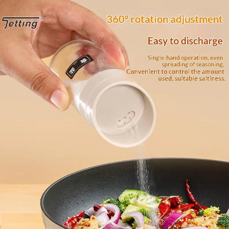 Spice Seasoning Bottle With Rotating Lid Airtight Kitchen Salt Pepper Storage Jar Handy for Daily Cooking and Meal Prep 1/4PCS