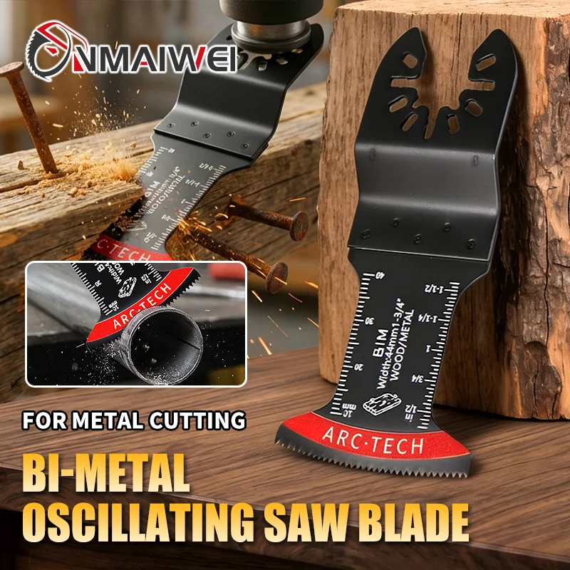 44mm Bi-Metal Oscillating Saw Blade Universal Multi Tool Blades for Wood Metal Nails Cutting Arc Tech Quick Release