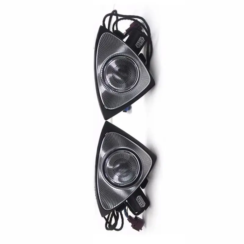 For Mercedes Benz C Class W205 Tweeter Speaker Car Audio Speaker Cover Door Loudspeaker Trim Ambient Light 64 colors 3D Rotary
