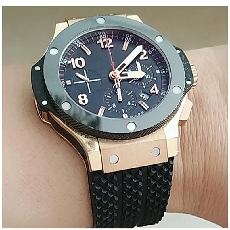 Силиконовый ремешок для часов HUBLOT Big Bang Classic Fusion Series, противоскользящий ремешок для часов 25*19 мм, черный браслет, ремень