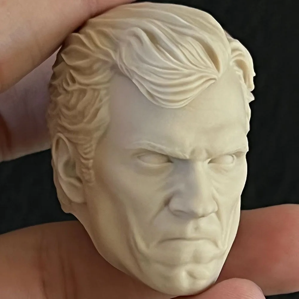 Unpainted Head Carving 1/6 Scale Superman Henry Cavill White Head Sculpture Model for 12in Action Figure DIY