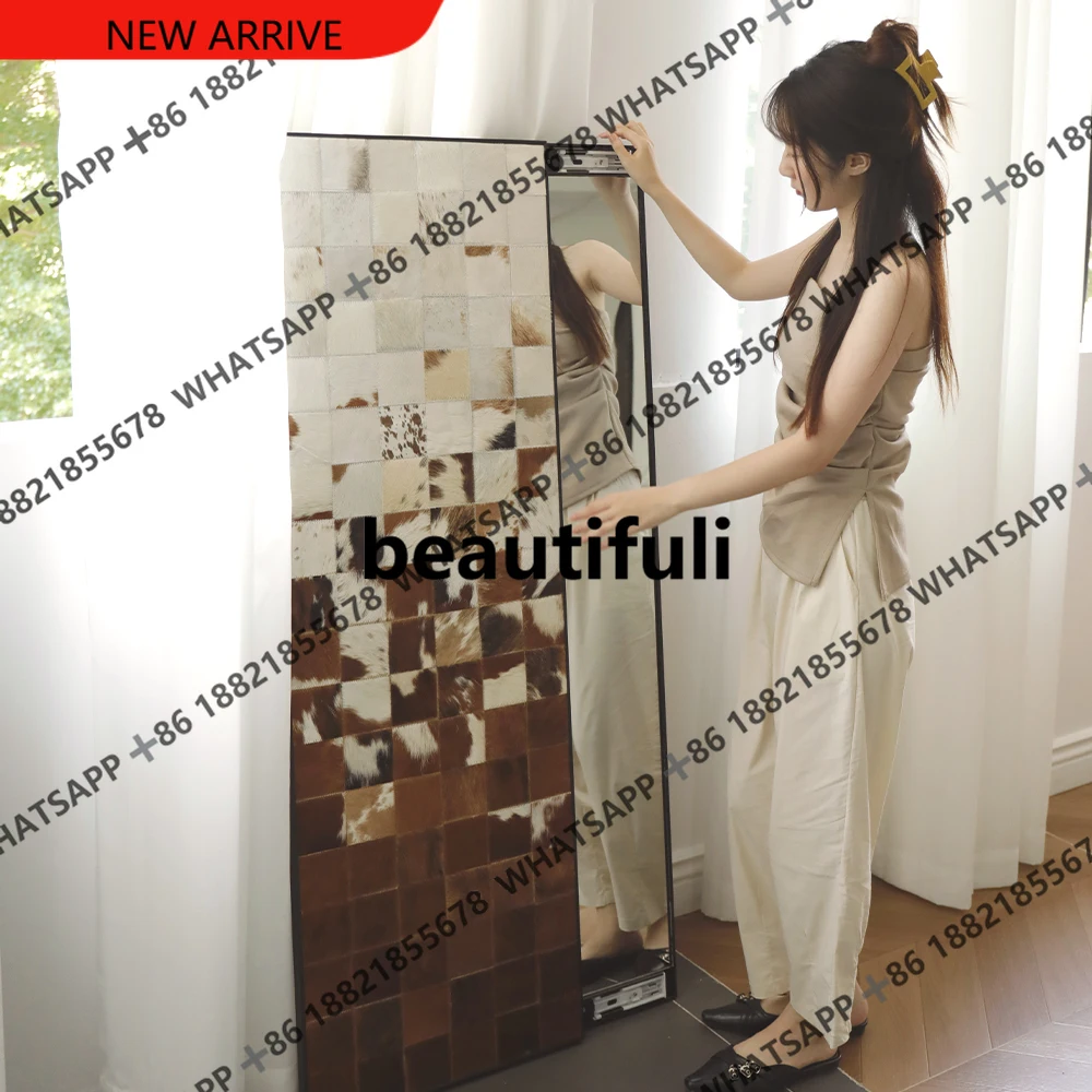 

D178 Настоящая воловья кожа! Дзеркальная картина Push-pull, импортная австралийская картина из молочной воловьей кожи