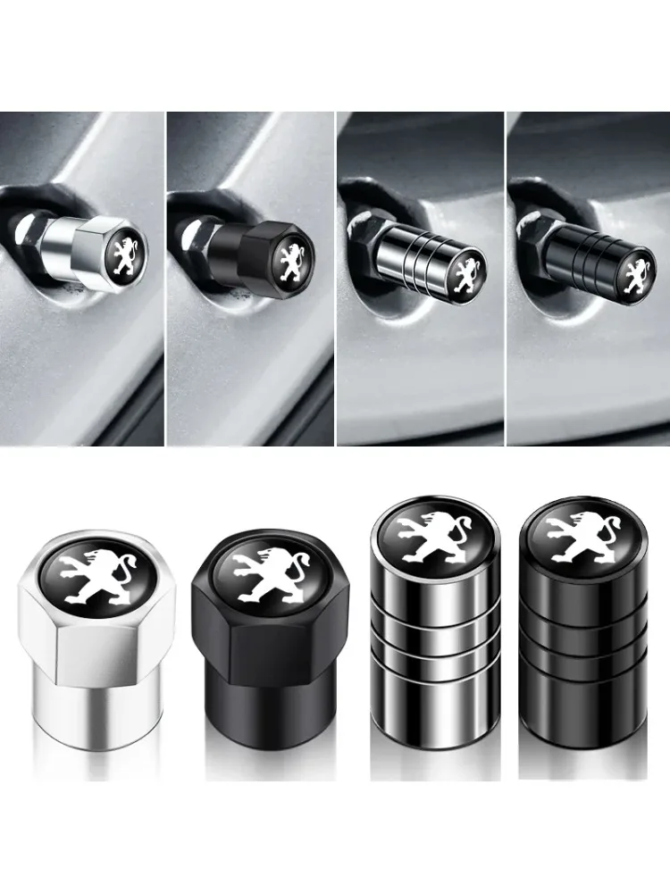 Couvercle de tige de Valve d'air de roue de voiture, 4 pièces, pour Peugeot 206 307 308 3008 207 208 407 508 2008 5008 107 106 205, accessoires automobiles