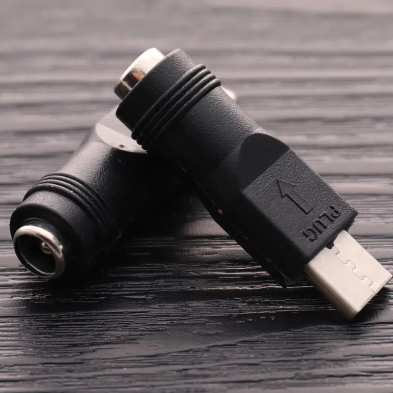 1/2pcs DC Power Adapter Converter 5.5x2.1mm Female Jack To USB Type C Male Connector DC To USBC For Laptop Notebook Computer