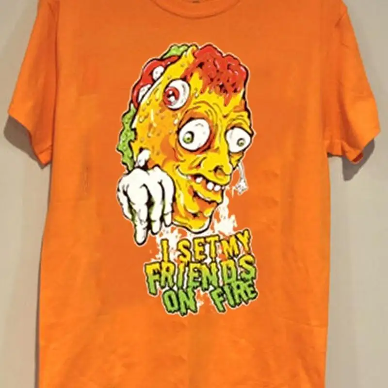 تي شيرت I Set My Friends On Fire Taco Hell مقاس كامل S 5Xl
