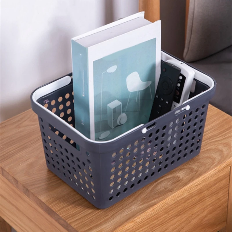 ตะกร้าเก็บแบบพกพาตะกร้าเสื้อผ้าสกปรกหนาตะกร้าเก็บขนมกล่องเก็บตะกร้าห้องน้ํา