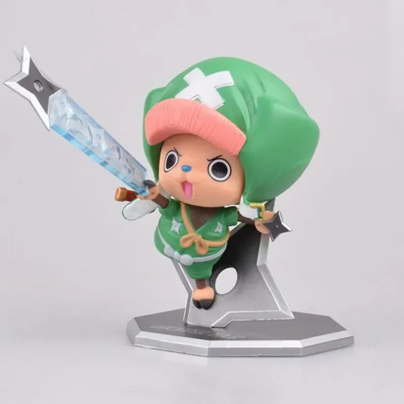 10cm One Piece Gk Wano Country Kimono Ninja Chopper Exchangeable Hands Model Figure Ornaments Collectible Toys Surprise Gift