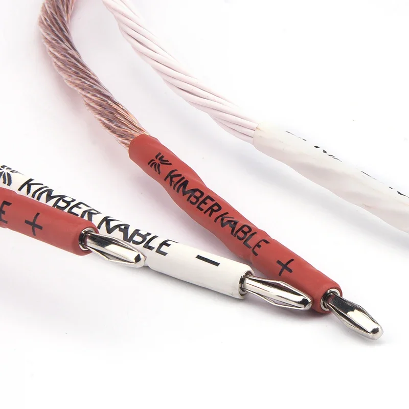 Hifi Cable 12tc 24 Core Two Conductor Speaker Wire Spring Terminal with Banana Plug Y Plug