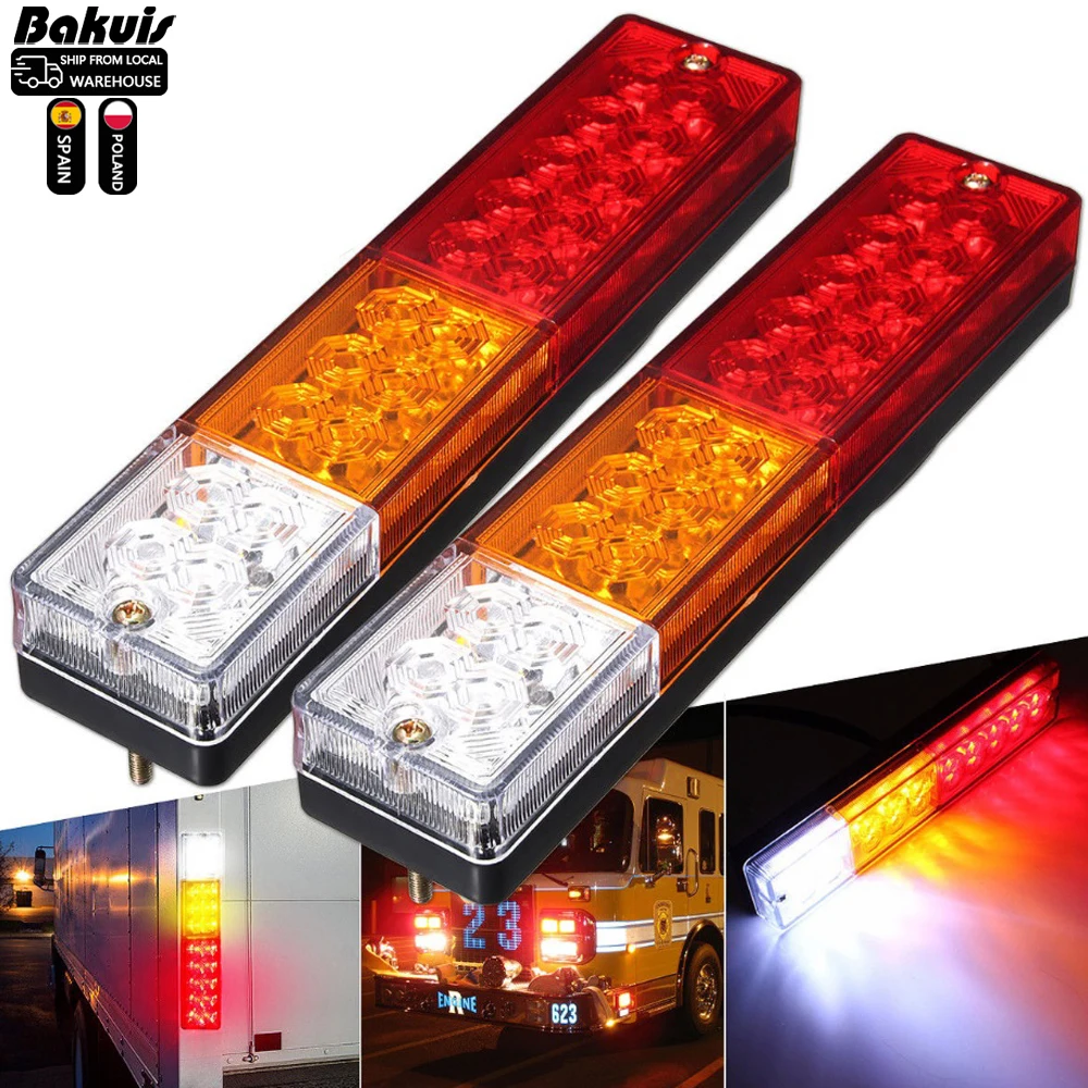 1 pair 12V 20LED Car Auto Stop Rear Tail Light Brake Reverse Light Turn Indiactor Boat ATV Truck Trailer Lamp