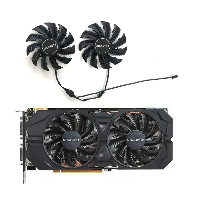 New for Gigabyte GTX950 960 WindForce 2X OC graphics card replacement fan T129215SU/PLD09215S12HH