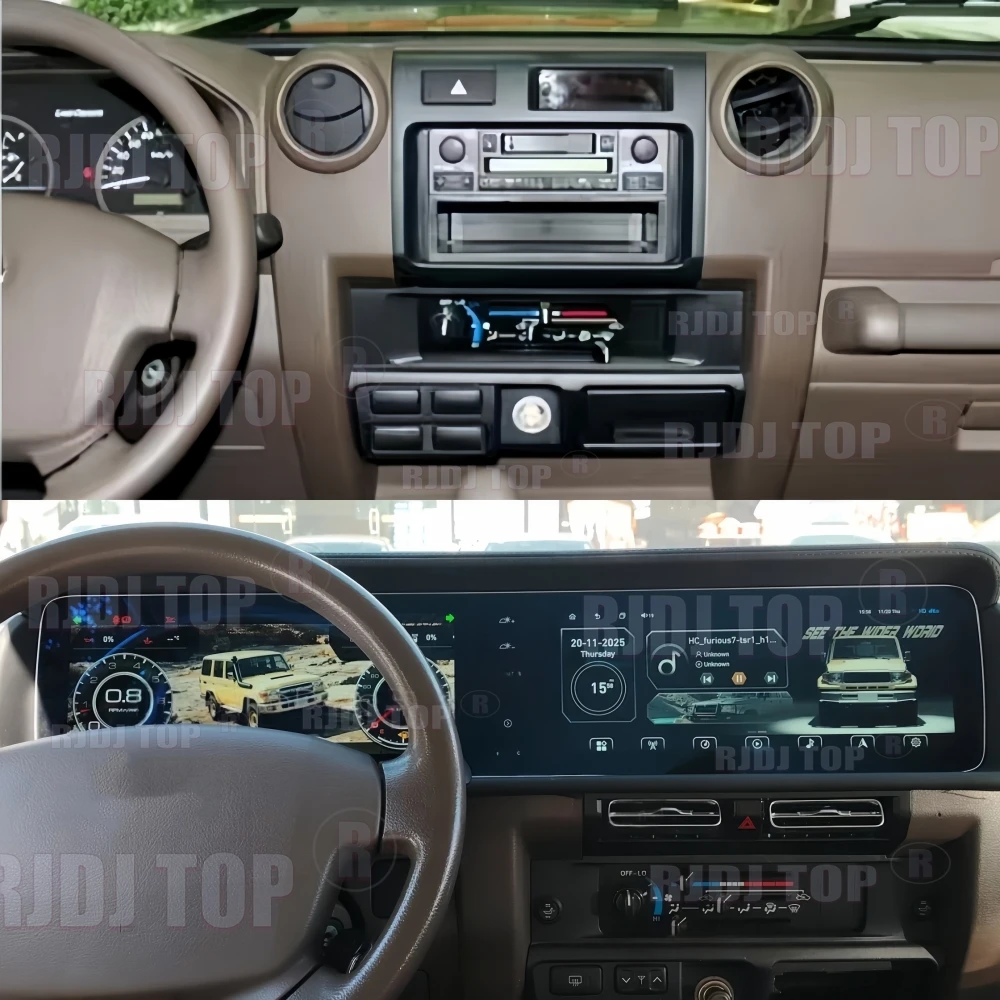 

24,6-дюймовый Android 14 для Toyota Land Cruiser LC76 2007-2021: Обновленная автомагнитола G-Style с CarPlay, GPS и мультимедийным проигрывателем