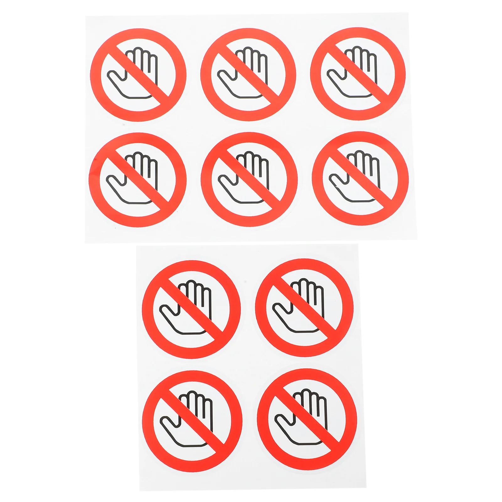 10pcs Do Not Touch Sticker Warning Safety Label Security Decal No Touch Sign Stickers For Warehouse Equipment Adhesive Peel