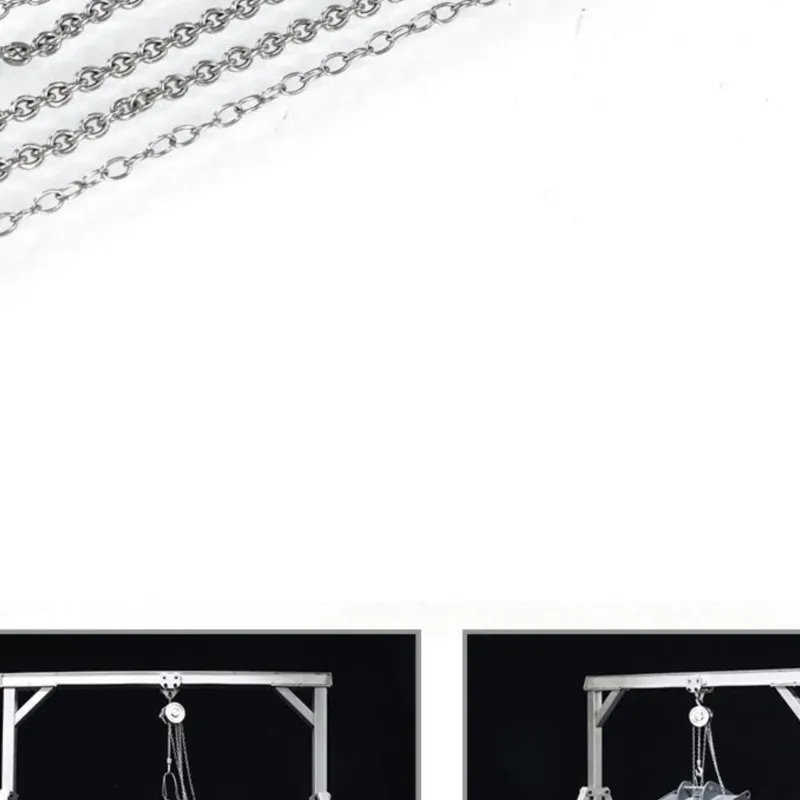 

New Chain Block Metal Tensioner Hook Hoist Portable Unpainted Gantry Crane for 1/14 RC Trailer Truck Loader Dozer Car Spare Toy