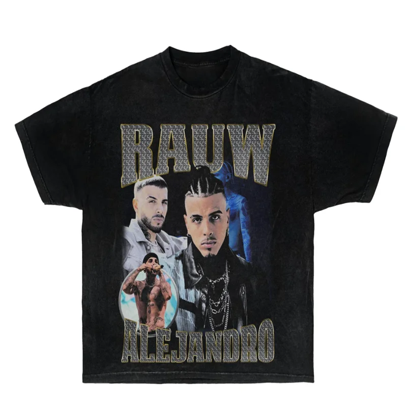 

Футболки Rauw Alejandro, футболки для косплея, женская и мужская модная повседневная уличная футболка с круглым вырезом и короткими рукавами, подарок